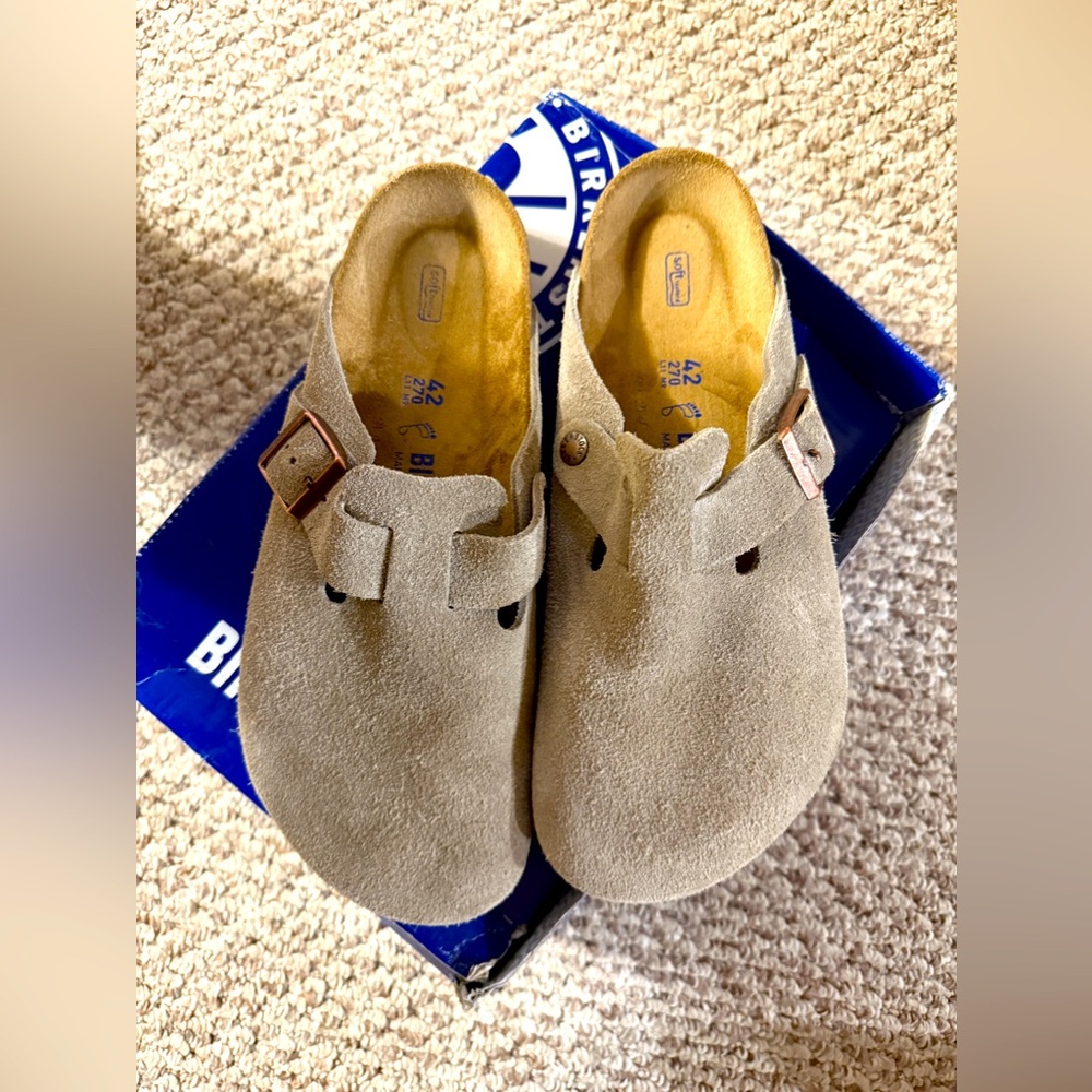 Birkenstock Boston Taupe Clogs - Size 9M/11W